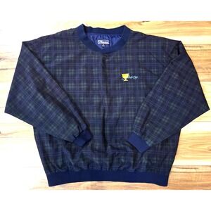 PGA‎ Tour The Presidents Cup Golf Pullover Windbreaker Mens Tartan Plaid Size XL